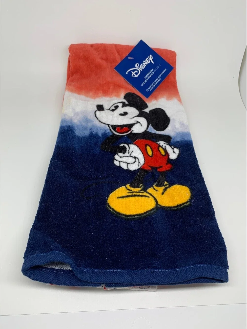 Disney Americana Kitchen Towels Set of 2 with Mickey Mouse Design
